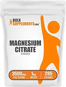 BulkSupplements Pure Magnesium Citrate Powder (1 Kilogram)
