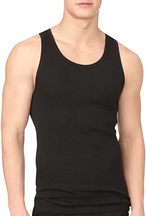 Calvin Klein Men s 3-Pack Cotton Classic Rib Tank Top, Black, XXL