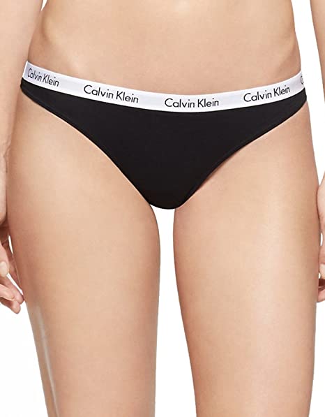 Calvin Klein Women s 3 Pack Carousel Thong Panty, Black/White/Grey, Small