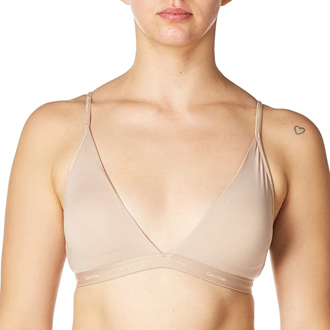 Calvin Klein Women's Form to Body Lightly Lined Triangle Bralette - Cedar