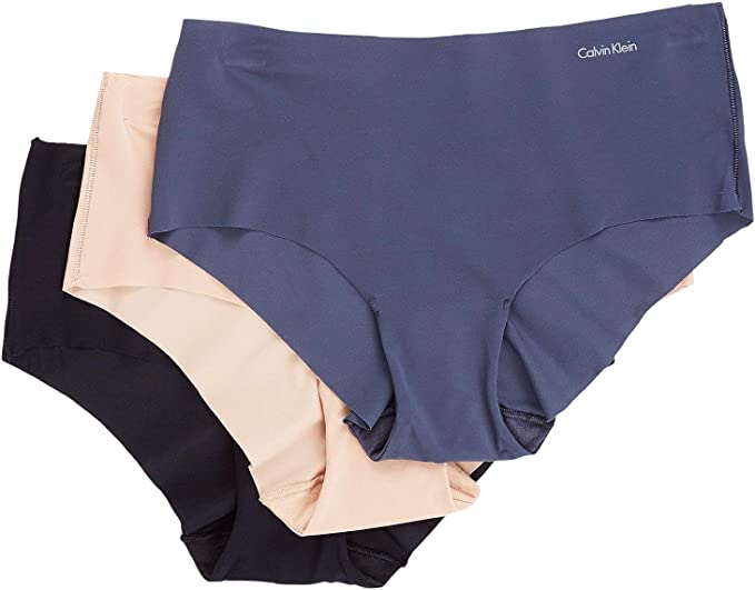 Calvin Klein Women's Invisibles Seamless Hipster Panties, Multipack - Speakeasy, Light Caramel, Black