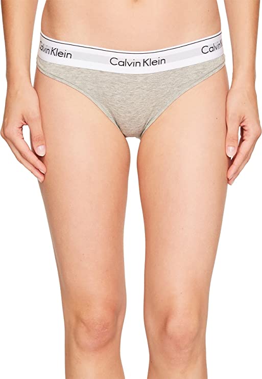 Calvin Klein Women s Modern Cotton Bikini Panty, Grey Heather, Small-3X