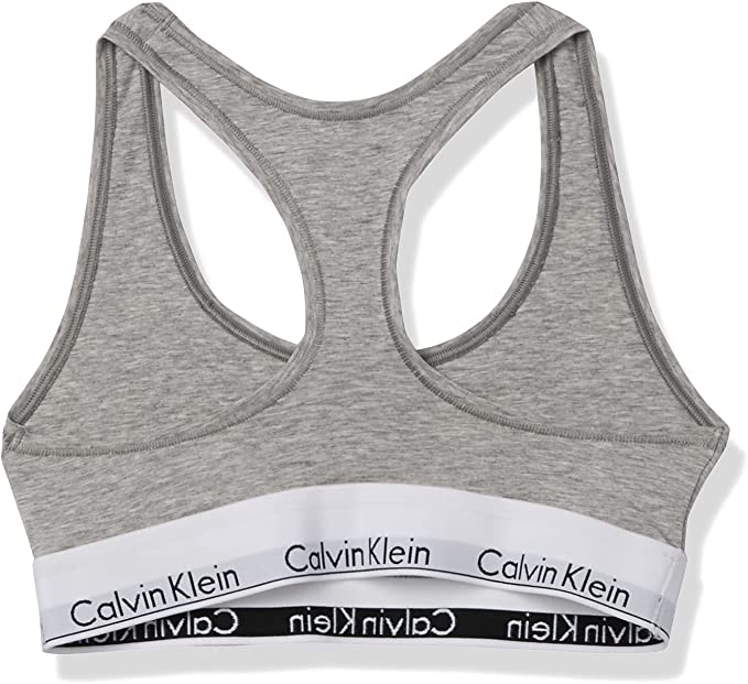 Calvin Klein Women's Modern Cotton Bralette, Grey Heather, Medium