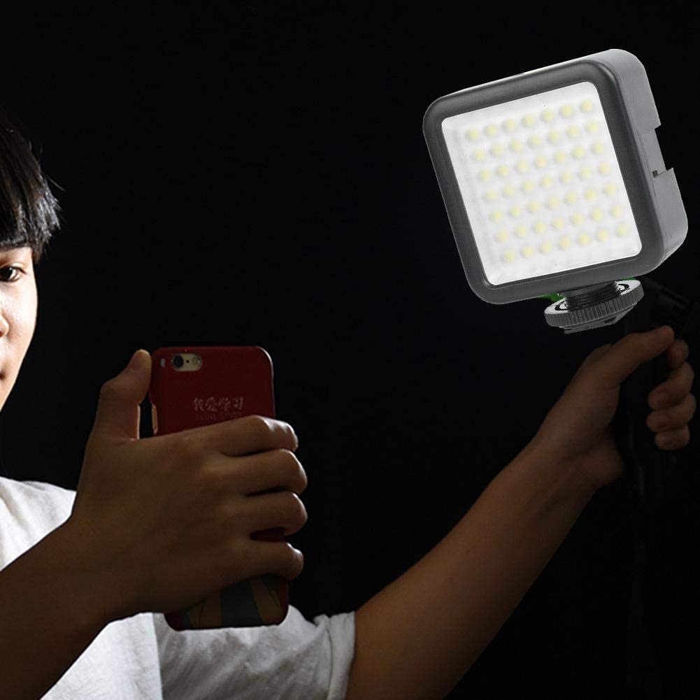 Camera LED Fill Light,800LM 6000K Color Temperature Mini Photography Video Light Lamp Panel with Mount and 1/4inch Thread for Shooting