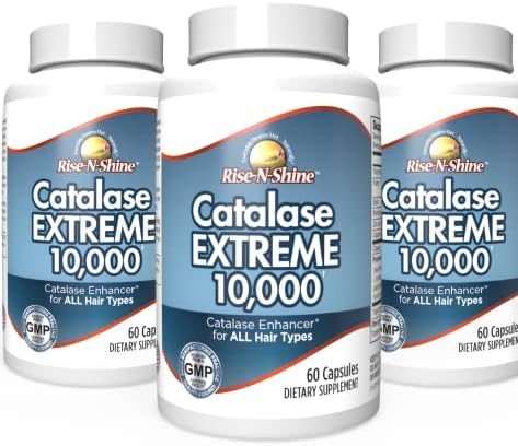 Catalase Extreme 10,000 IU's for Healthy, Nourish and Beautiful Hairs, 3 Month Supply Supplement, 180 Count