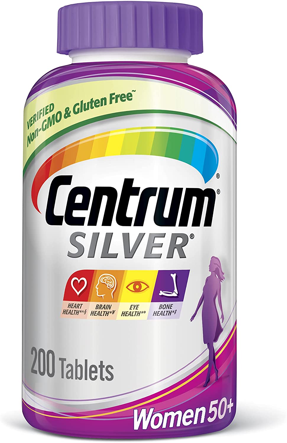 Centrum Silver Women's Multivitamin/Multimineral Supplement with Vitamin D3, B Vitamins, Calcium and Antioxidants for Women 50 Plus - 200 Count