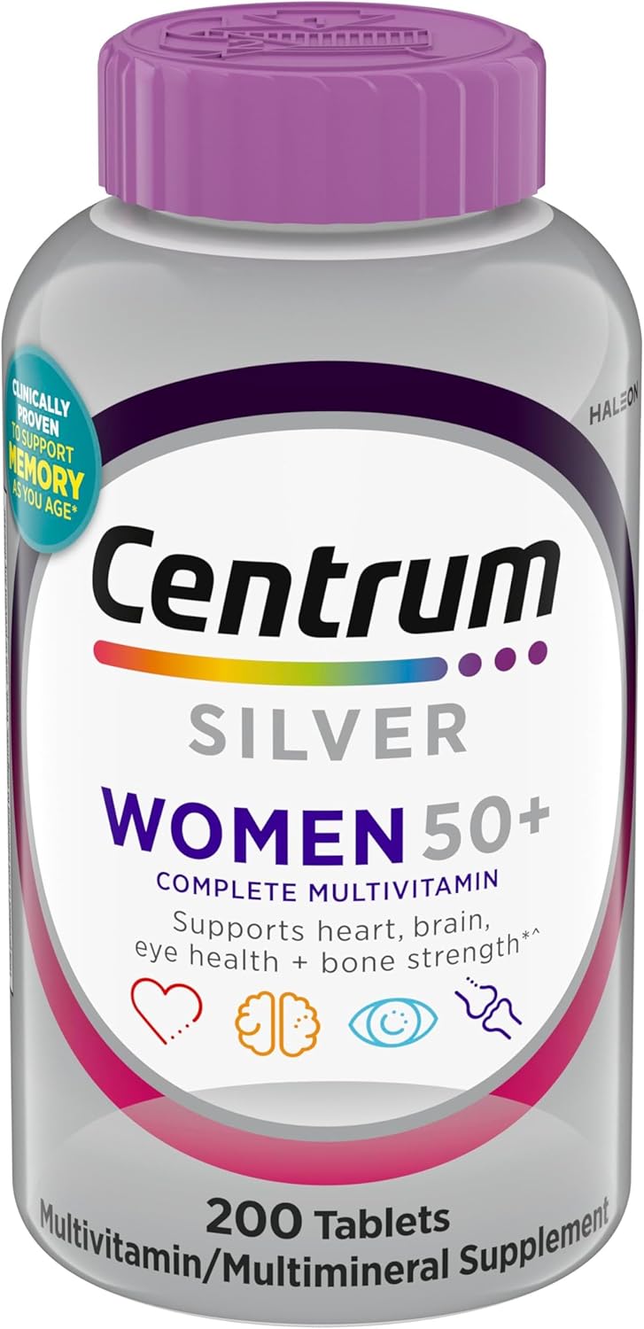 Centrum Silver Women Multivitamin 50+ Daily Health Supplement - 200 Ct
