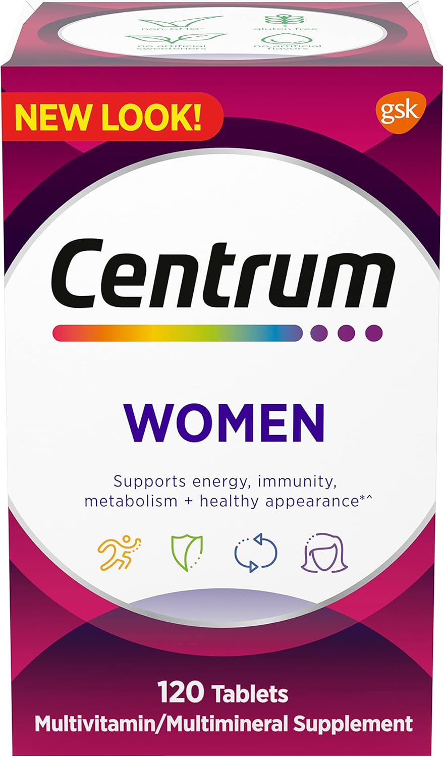 Centrum Multivitamin Women's Wellness Multinutrient Formula 120 Count