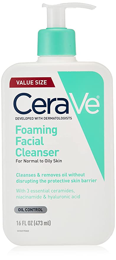 CeraVe Foaming Facial Cleanser, 16 Ounce