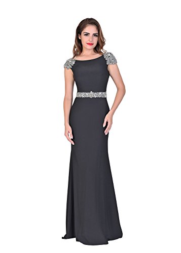 Chic Belle Women s Sleeveless Long Black Mermaid Gowns Party Dresses Size 4