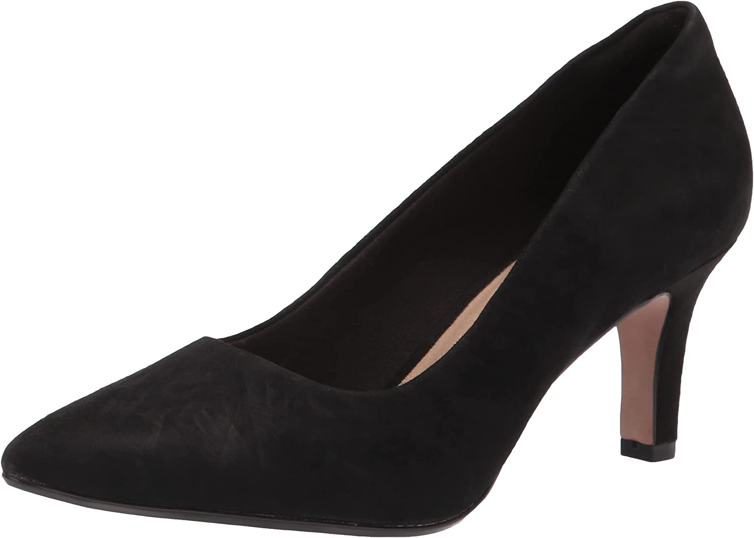 Clarks Women's Illeana Tulip Pump, 8 US Wide - Black Suede