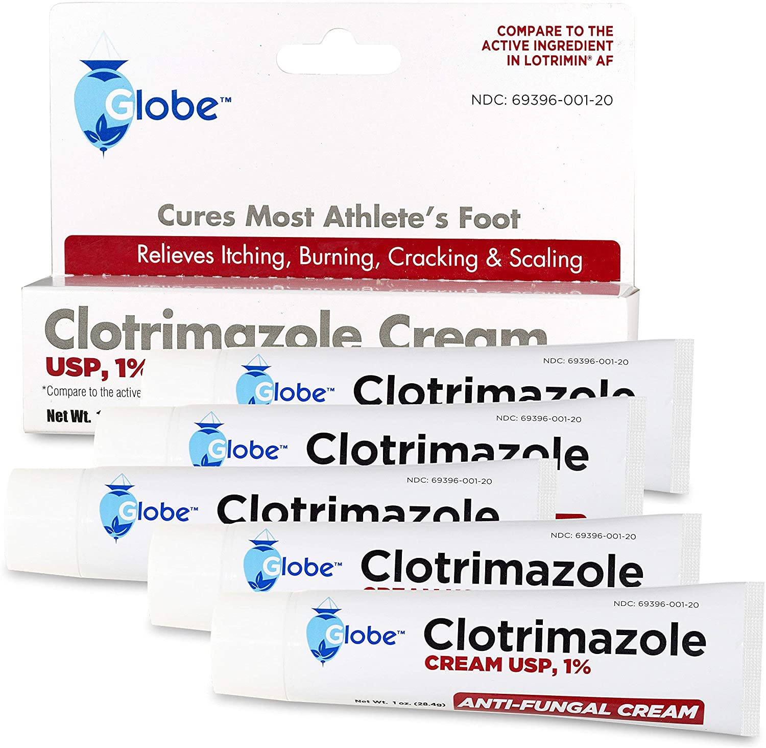 Clotrimazole Antifungal Cream for Fungal Infections 1% - 1 Oz (28.4g)