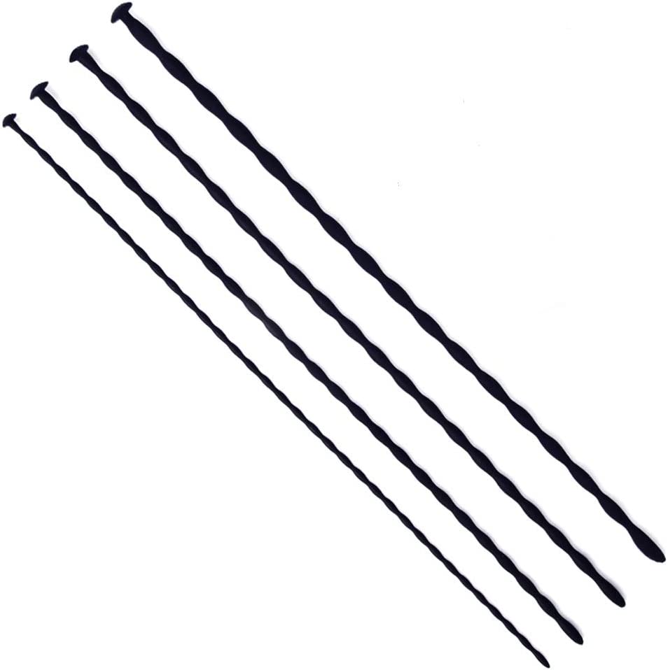 Cob Urethral Sounds Silicone Plug Multi Beads Urethral for Beginner 4 PCS Set