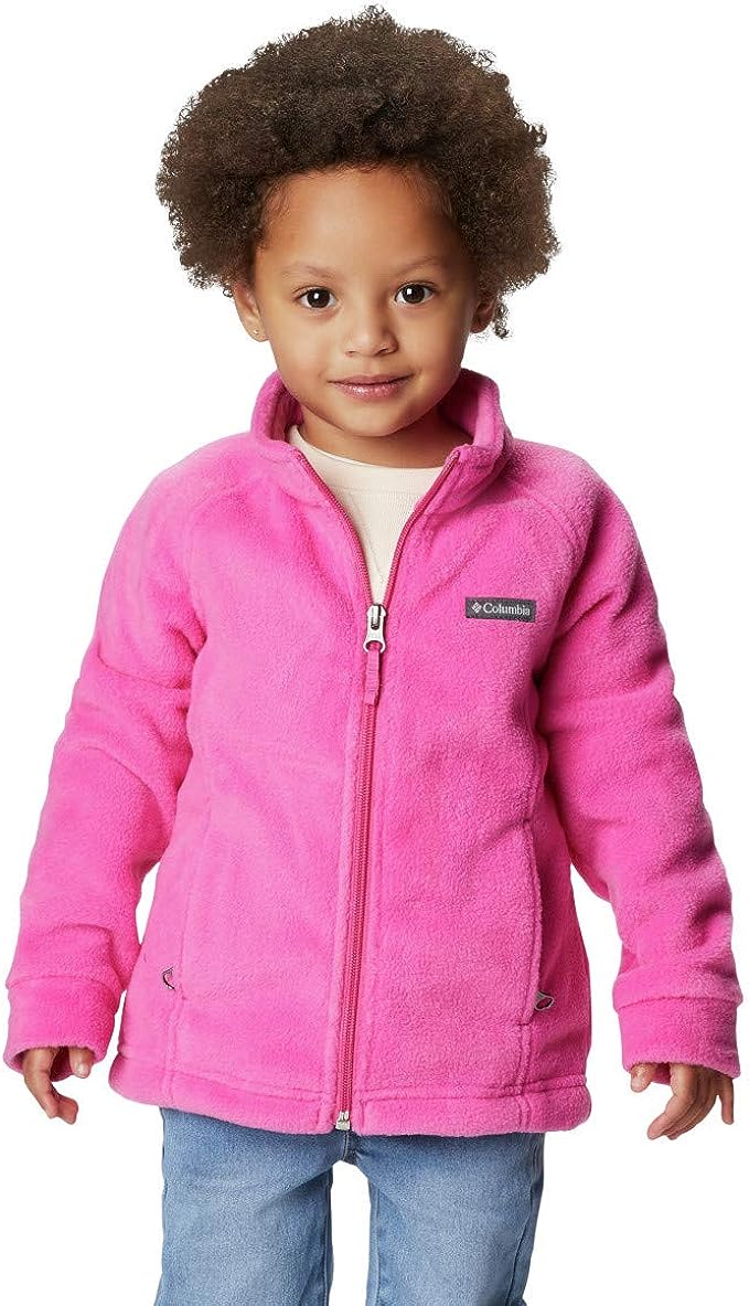 Pink Ice Fleece Jacket for Girls by Columbia - Benton Springs Girls' Fleece Jacket  for Little Girls, Pink Ice