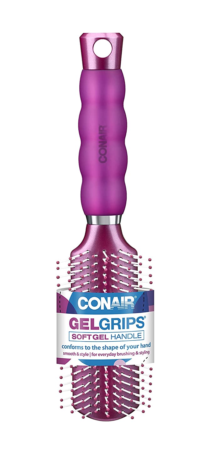 Conair Hair Brush, Gel Grips, All Purpose Hair Styling, Colors Vary