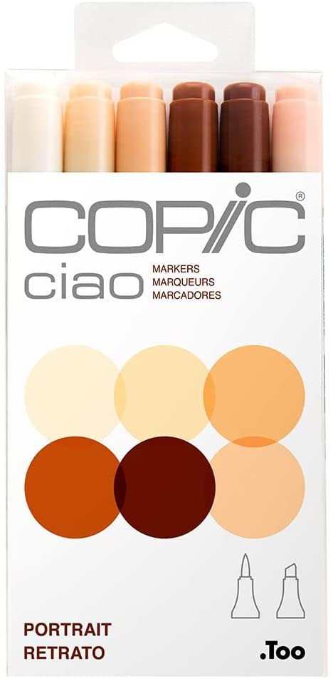 Copic Marker Ciao Markers, Skin, 6-Pack