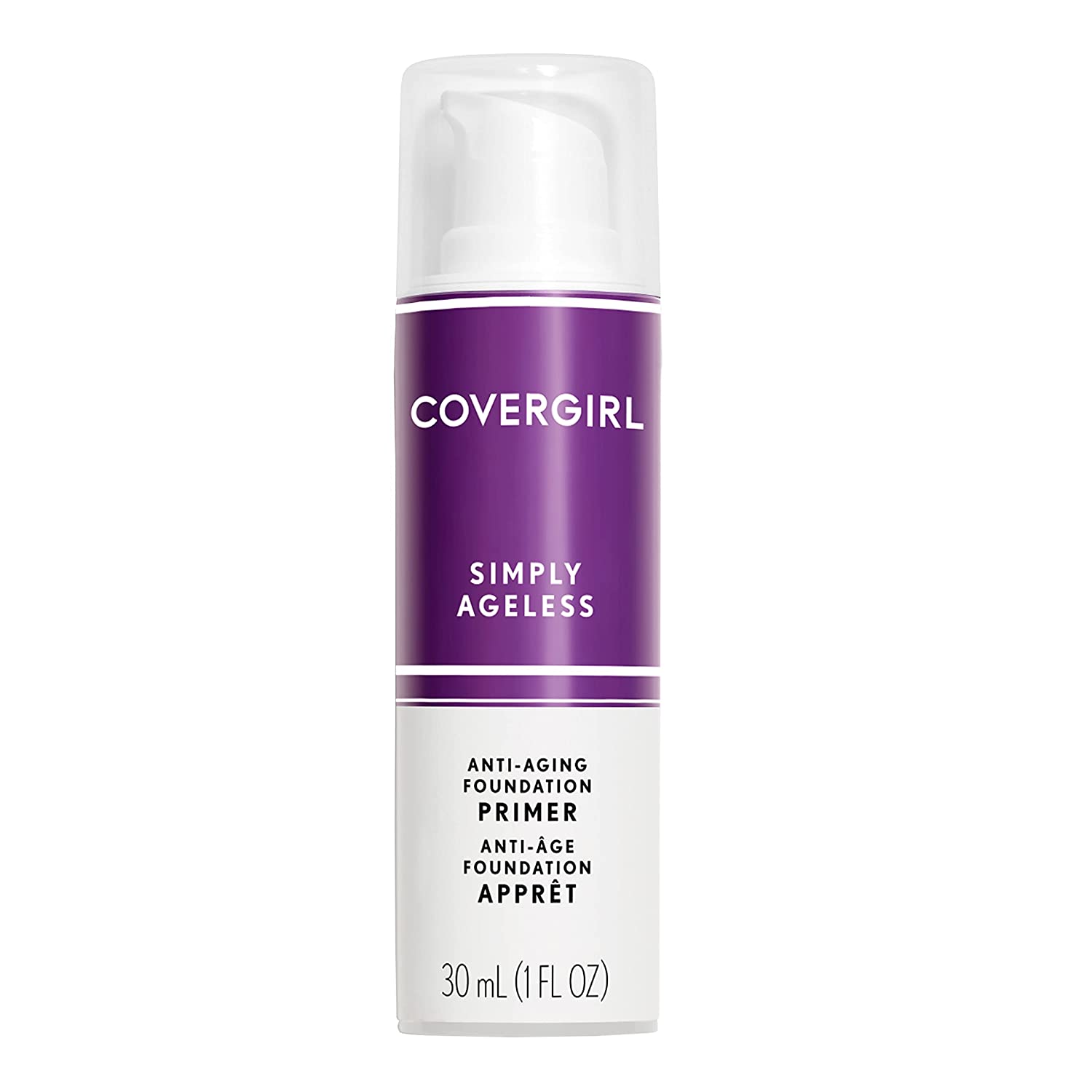 COVERGIRL + Olay Simply Ageless Serum Primer - Oil Free Anti-Aging Foundation Makeup Primer, 1 Fl.Oz (30ml)