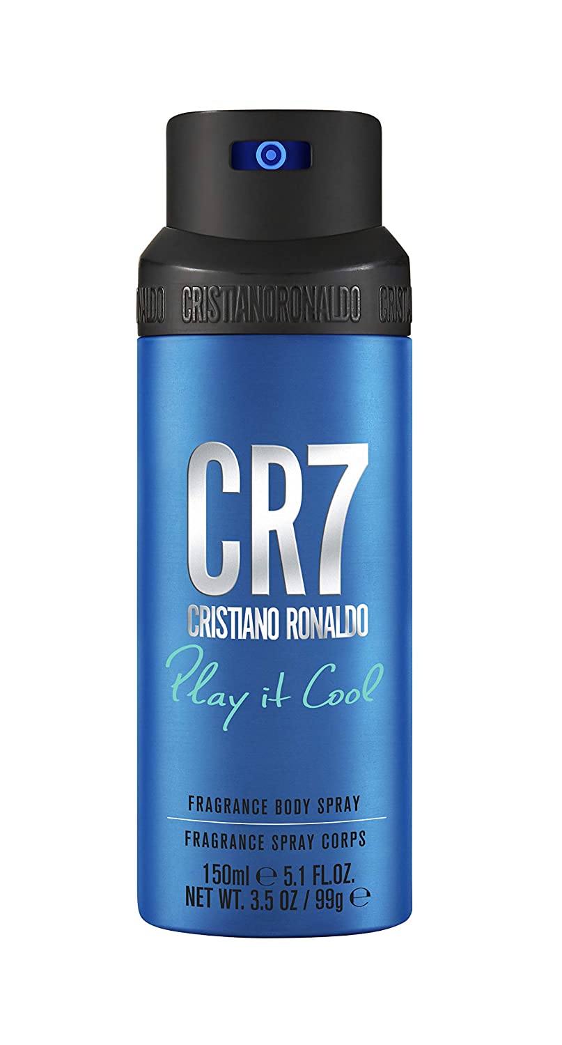 Cristiano Ronaldo CR7 Play It Cool - Blends Bright Citruses And Aromatic Fougere Notes Masculine Fragrance Body Spray - 5.1Fl.Oz (150ml)