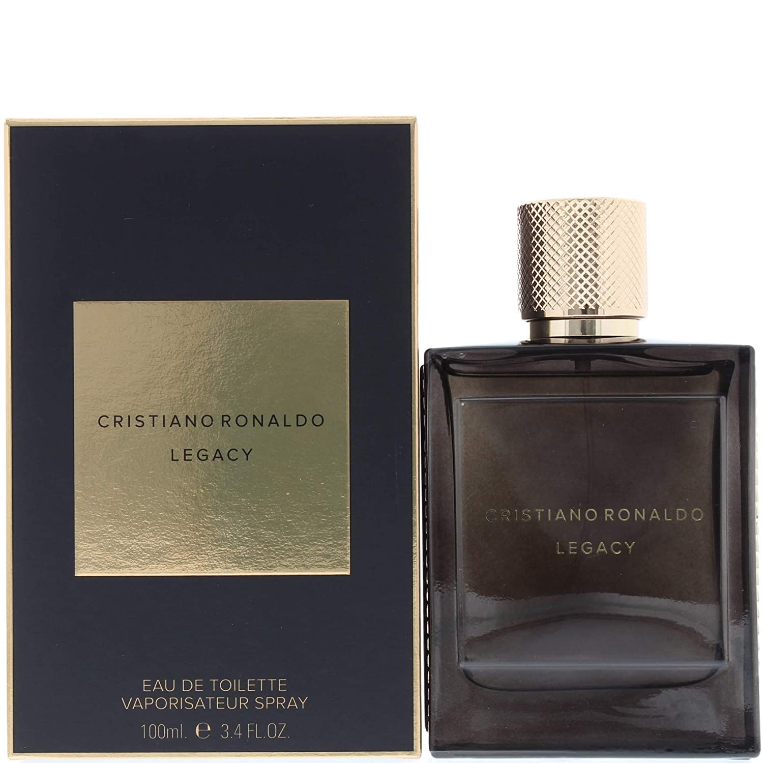 Cristiano Ronaldo Legacy Men EDT Spray, Woody Aromatic Fragrance Cologne 3.4 Fl Oz (100ml)