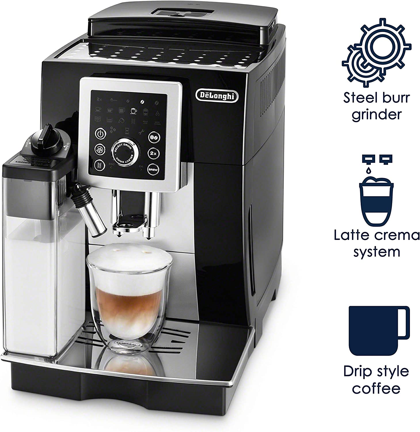 De'Longhi Double Shot Magnifica Smart Espresso & Cappuccino Maker - Black