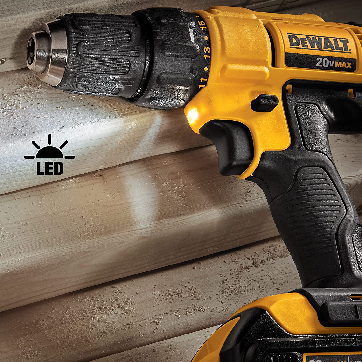 DEWALT DCK240C2 20v Lithium Drill Driver/Impact Combo Kit (1.3Ah) - Yellow/Black