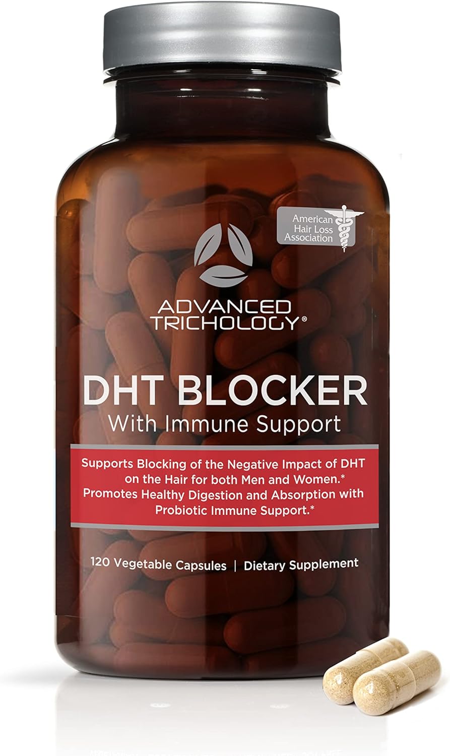 Hair Growth Revolution - Powerful DHT Blocker Supplement for Men & Women Facing Genetic Thinning, 120 vCaps