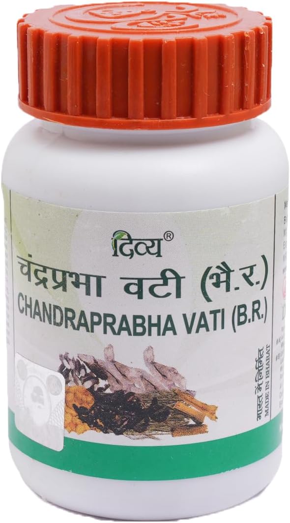 Divya Chandraprabha Vati Relieving Weakness, Stress, Menstrual Problems for Women - 80 Tabs