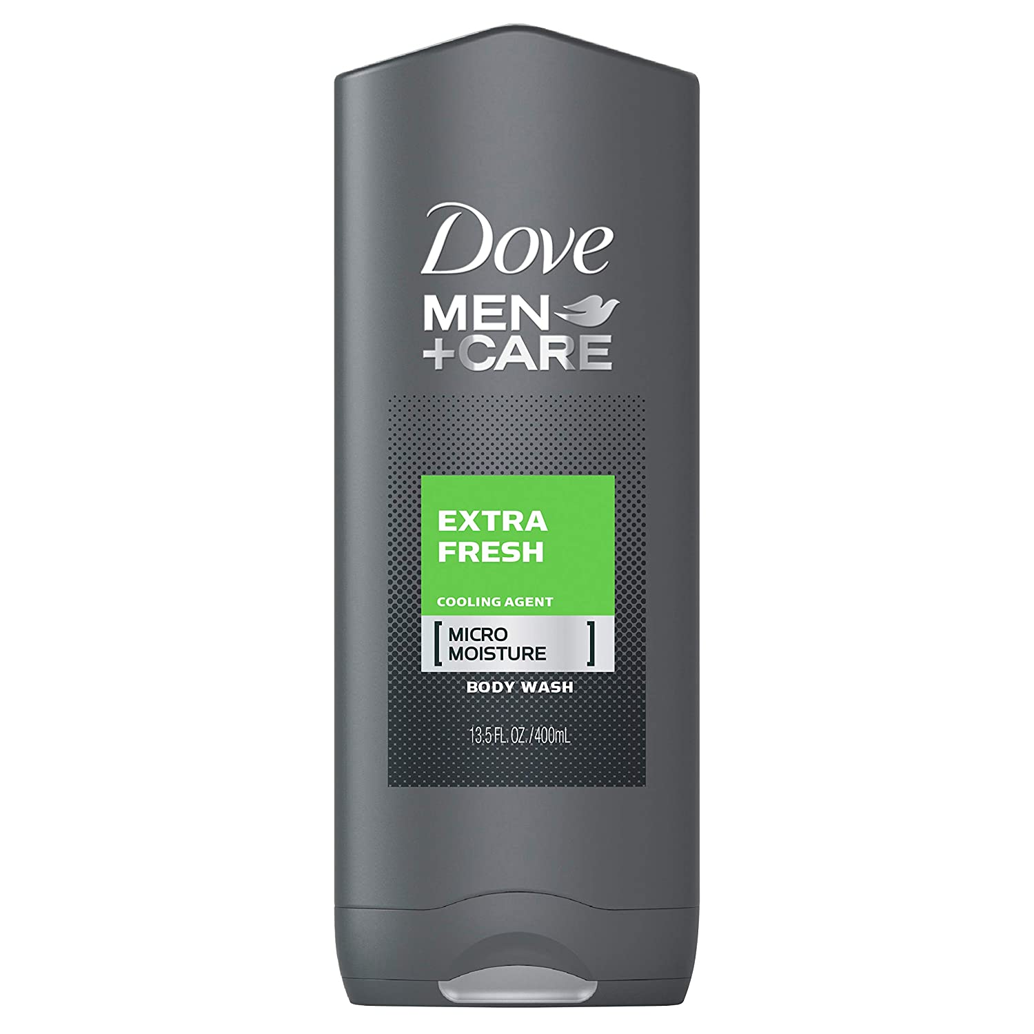 Dove Men+Care Body Wash and Face Wash For Fresh, Healthy-Feeling Skin Extra Fresh Cleanser - 13.5 Fl.Oz (400ml)