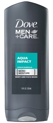 Dove Men+Care Body and Face Wash, Aqua Impact 18 Fl Oz (532ml)