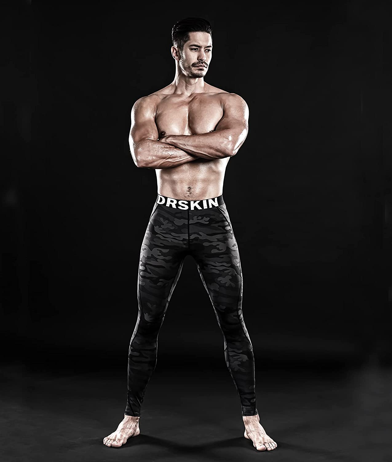 DRSKIN Men’s Compression Pants Tights Leggings Sports Baselayer - X-Large