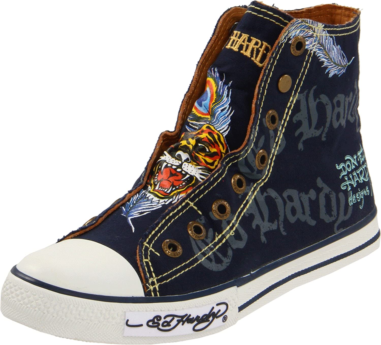Ed Hardy Women's High-rise Canvas Shoes - (Navy Blue, 8)
