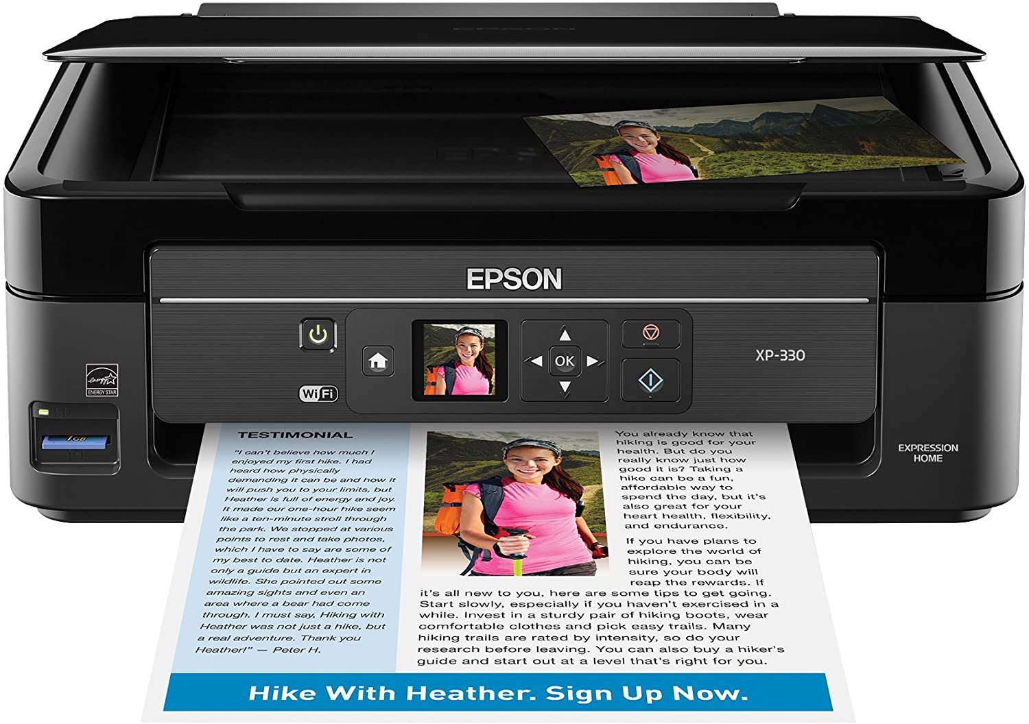Epson Expression Home XP-330 Wireless Color Photo Printer with Scanner and Copier