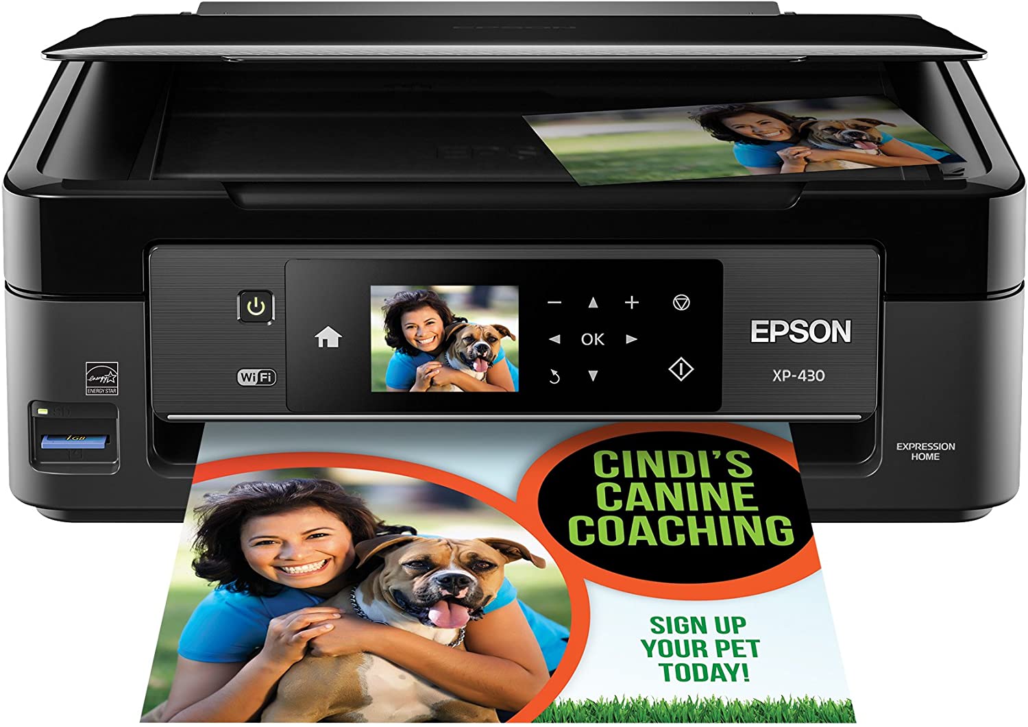 Epson Expression Home XP-430 Wireless Color Photo Printer with Scanner and Copier