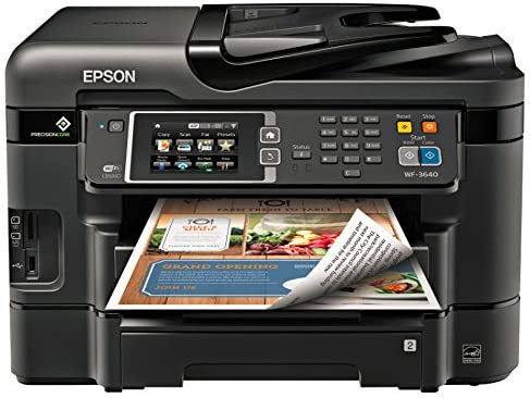 Epson WorkForce WF-3640 Wireless Color All-in-One Inkjet Printer with Scanner and Copier