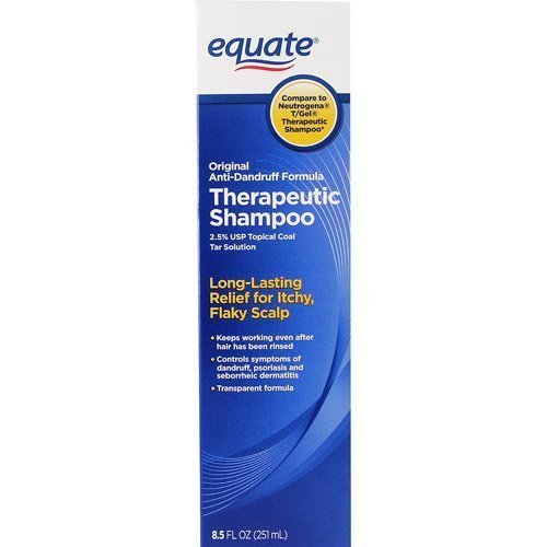Equate Original Anti-Dandruff Formula Therapeutic Shampoo, 8.5 Fl Oz (2.5% USP Topical Coal Tar Solution) Compare to Neutrogena T/Gel Therapeutic Shampoo