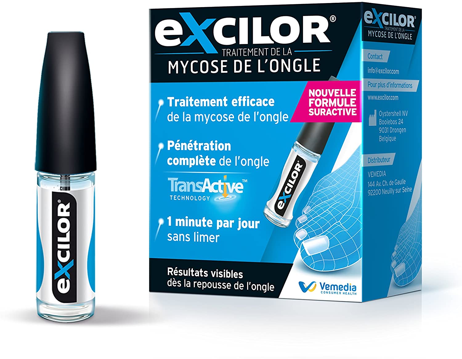 Excilor Treatment for Nail Mycosis Solution - 0.11 Fl.Oz (3.3ml)