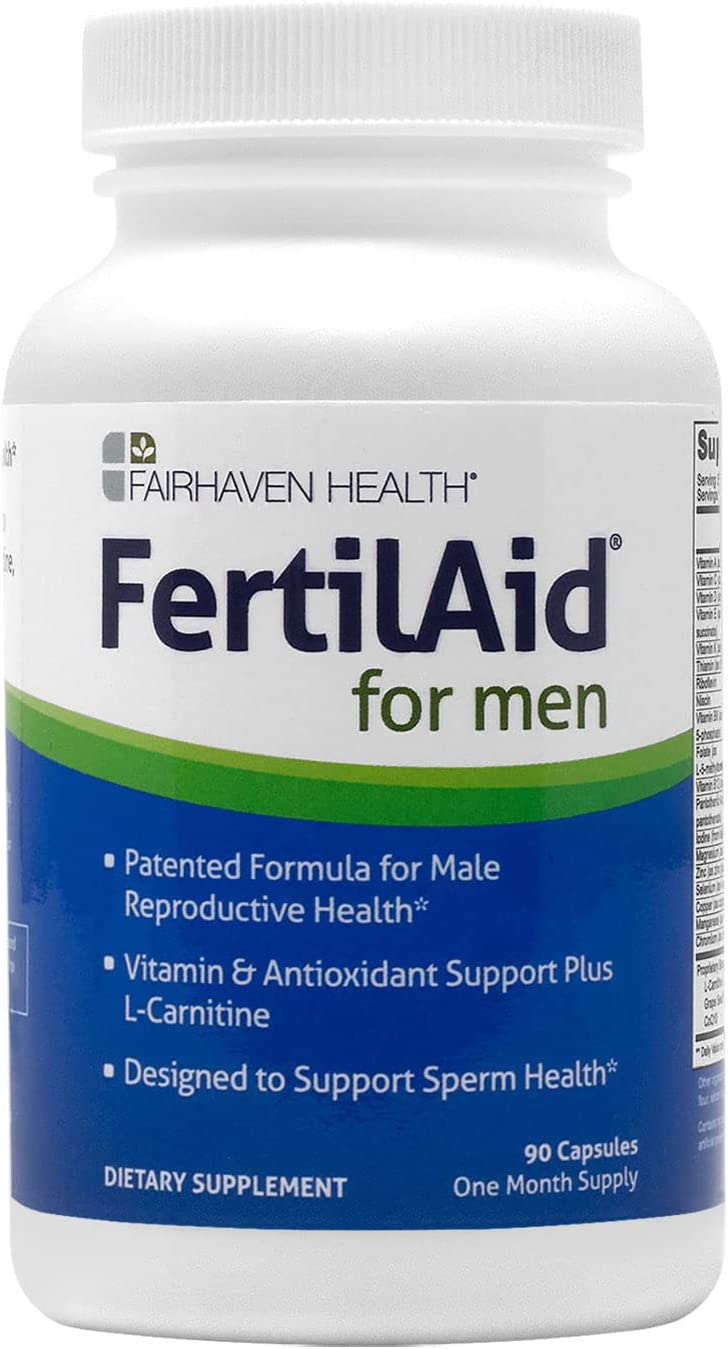 Fairhaven Health FertilAid for Men Caps - Male Fertility Supplement - Male Count and Motility Support - 90 ct