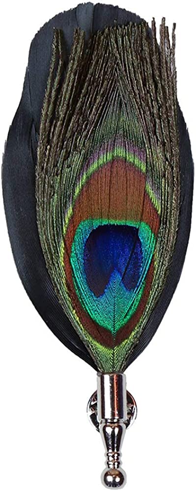 Flairs New York Gentleman's Essentials Premium Handmade Artisan Lapel Pins - Peacock