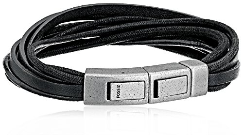 Fossil Men's Multi-Wrap Bracelet - Black