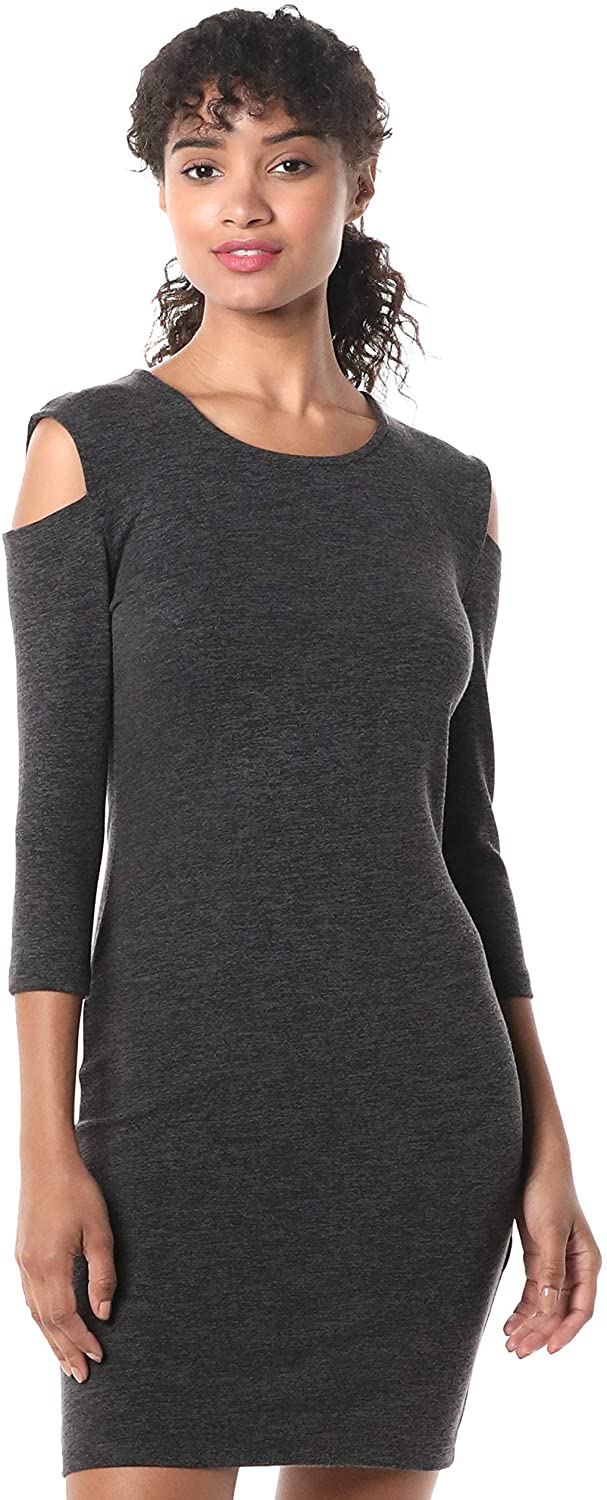 French Connection Women s Sweeter Sweater, Pine Forest Green/Black Melange - (Black, Large)