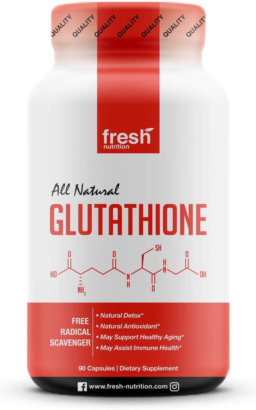 Glutathione Supplement - Strongest DNA Verified Glutathione Reduced, Free Radical Scavenger  - 90 Caps