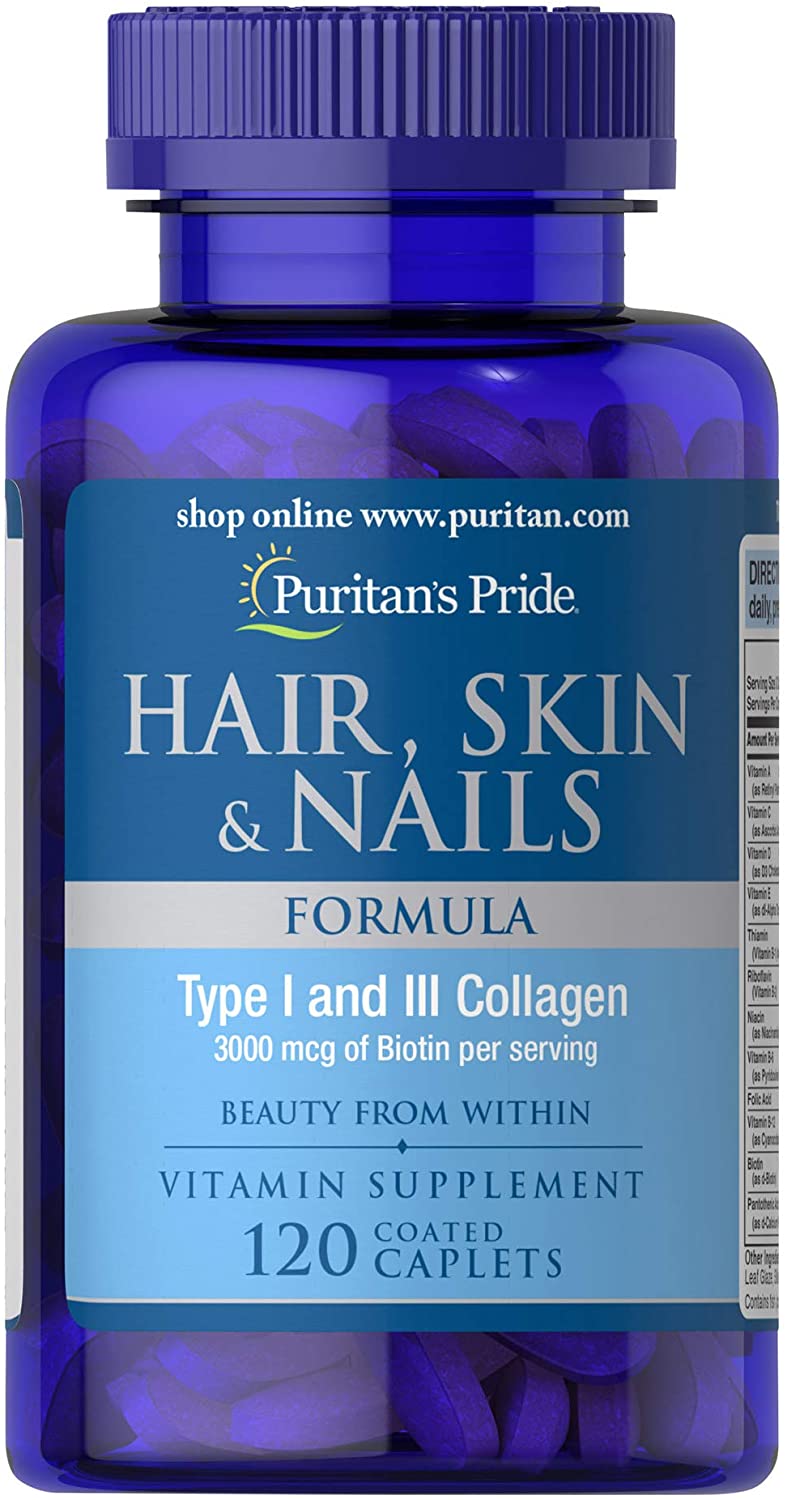 Hair, Skin & Nails Formula, Helps Support Skin, Hair and Nail Health**, 120 Caplets, by Puritan's Pride®