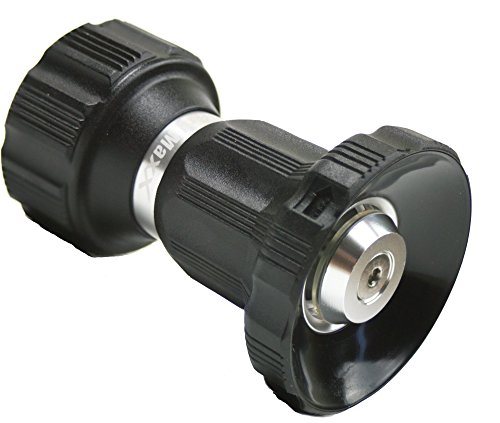 Heavy Duty Fireman Style Garden Hose Nozzle For Car Wash, Watering Lawn and Garden - (Black)