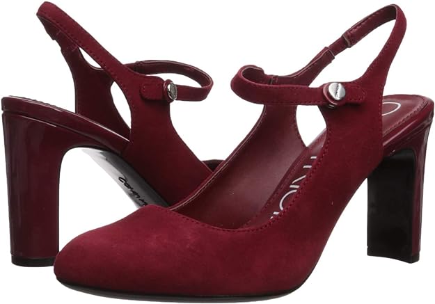 Calvin Klein Omaha Pump in Barn Red Kid Suede for Women