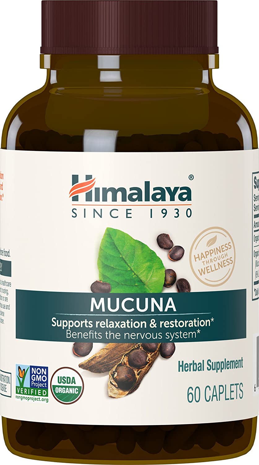 Himalaya Organic Mucuna Pruriens Capsules - Natural Calm & Relaxation, 60 Count