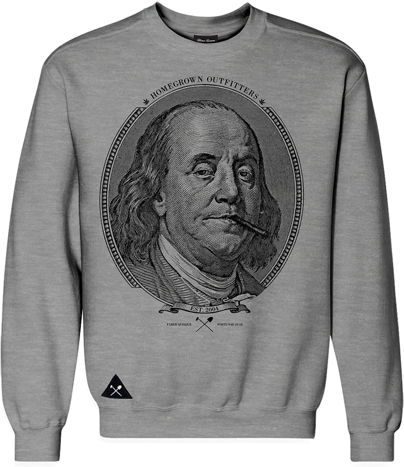 HomeGrown Outfitters Men s Benjamin Stanklin T-Shirt XL Heather Gray