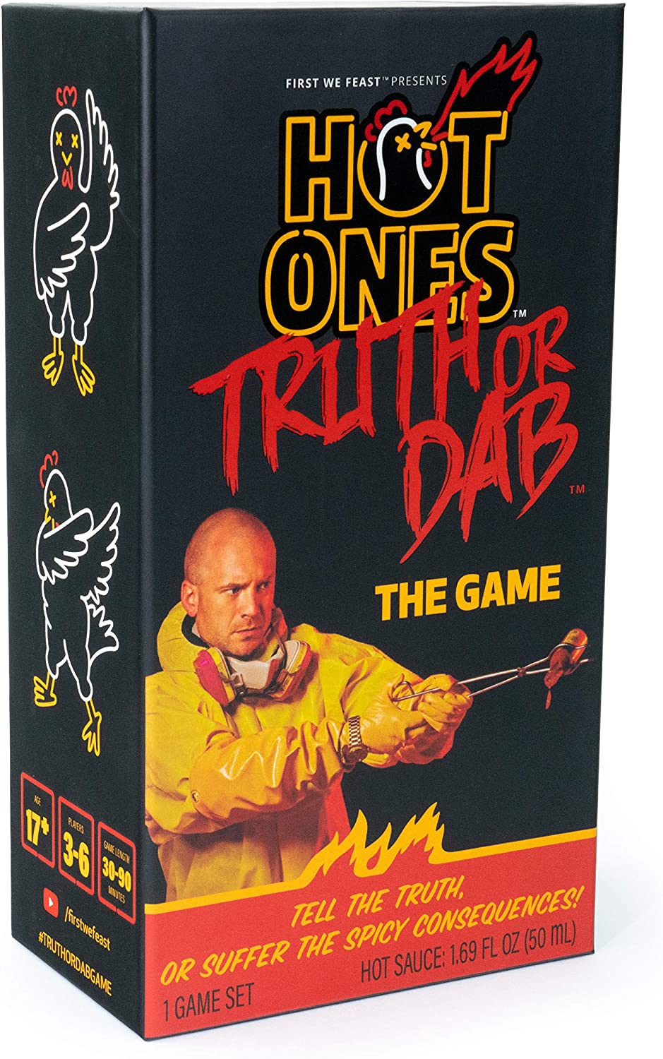 Hot Ones Truth or Dab The Game - Hot Sauce Included for Age 17+ - 1.69 Fl.Oz (50ml)