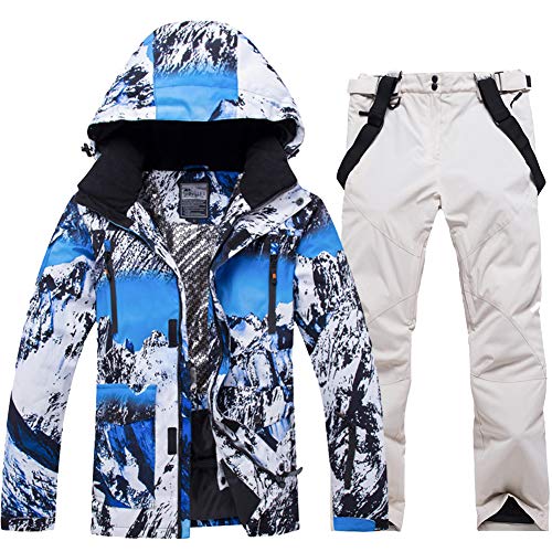 HOTIAN Ski Jackets Men Waterproof Outdoor Snowboard Coats And Pants Set Insulated