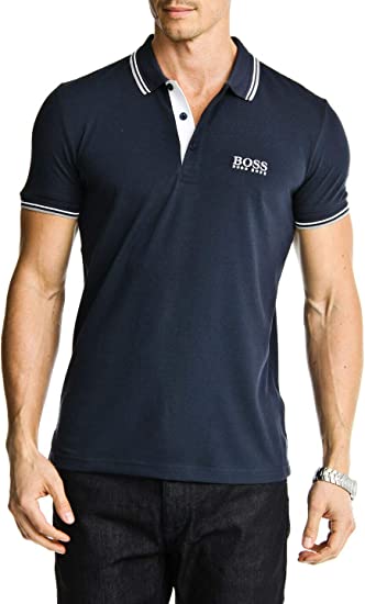 Hugo Boss Men's Paddy Moisture Manager Pro Edition Polo Shirt in Navy (Size Medium)