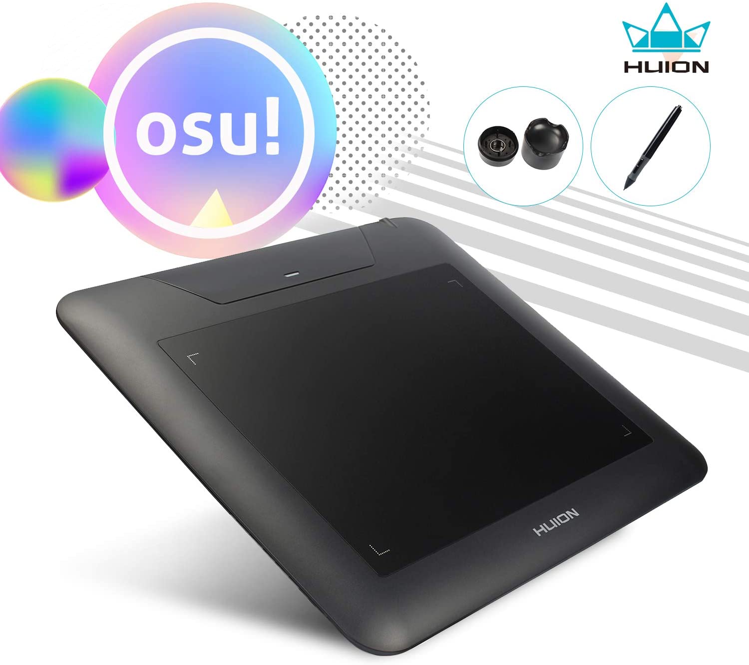 Huion 8 x 6 Inches Digital Graphic Drawing Tablet - 680s Black